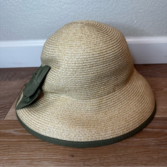 Hatch 100% Straw Bow Summer Beach Packable Hat, OS - Picture 4 of 11
